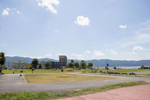 諏訪湖 諏訪湖ふれあい渚 諏訪湖 諏訪湖ふれあい渚の写真