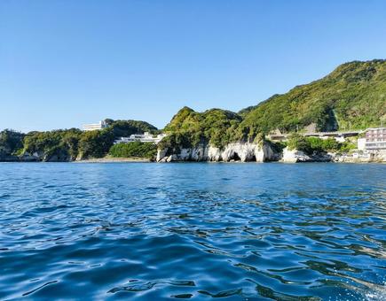 西伊豆　堂ヶ島マリン 遊覧船からの眺め 堂ヶ島,遊覧船,観光船の写真素材