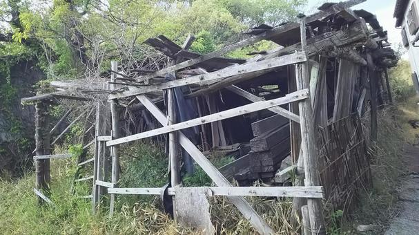 山の廃墟 空家,空き家,空家問題の写真素材