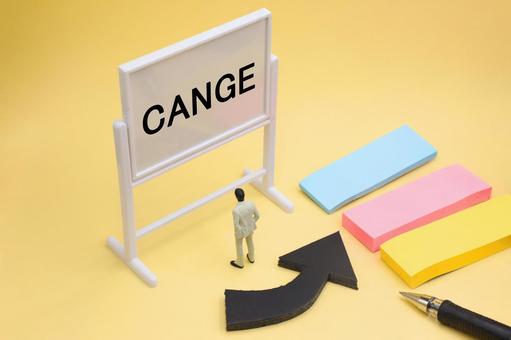 CHANGEと書かれたホワイトボード CHANGEと書かれたホワイトボード change,チェンジ,変化の写真素材