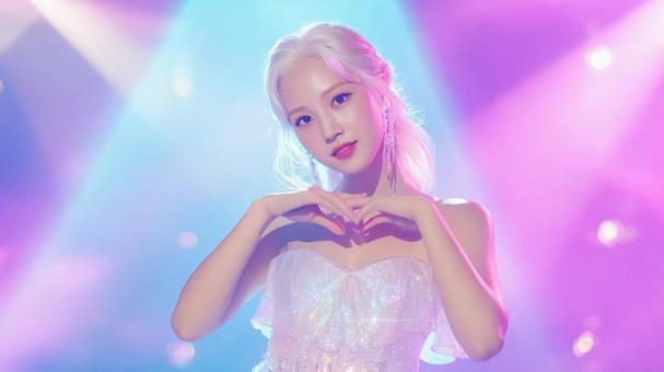K-POP風アイドルの微笑み K-POP風アイドルの微笑みの写真