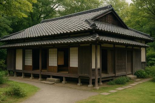 古き良き伝統的な古民家 古き良き伝統的な古民家の写真