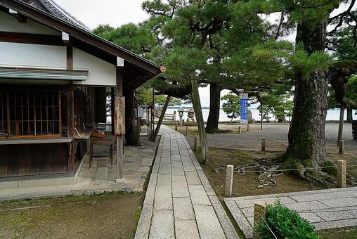 パワースポット　満月寺・浮御堂㊾　参道 滋賀県大津市,満月寺,浮御堂の写真素材