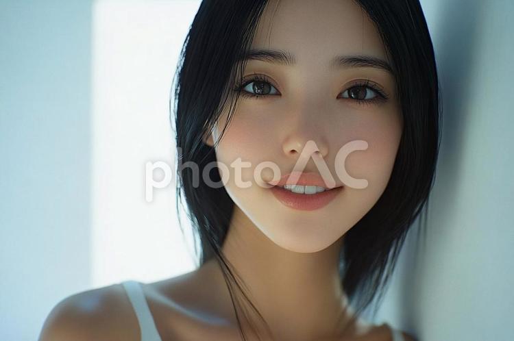 癒される笑顔の日本女性 女性,美人,モデルの写真素材