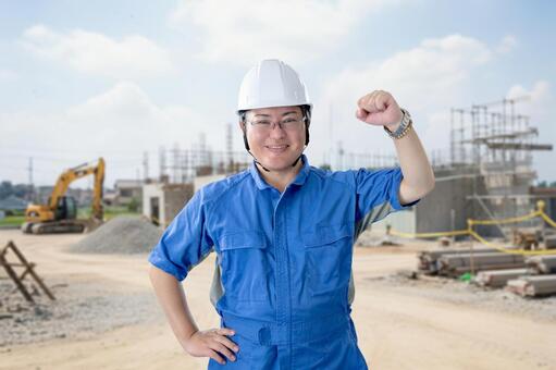 作業員と現場 作業員,職人,工事の写真素材