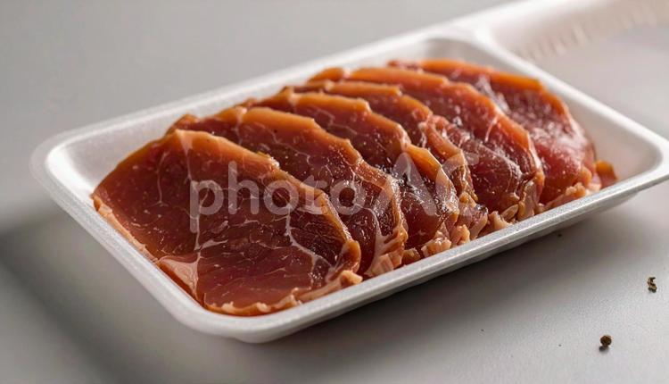 トレーに入った国産豚肉　生姜焼き用 生肉,豚ばら肉,国産の写真素材