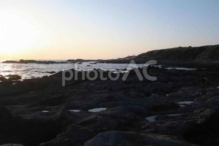 城ケ島の夕日 城ケ島,夕日,夕暮れの写真素材