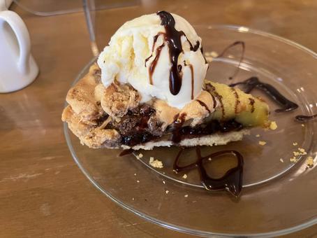 アイス乗せタルト アイス乗せタルト ケーキ,タルト,アイスの写真素材
