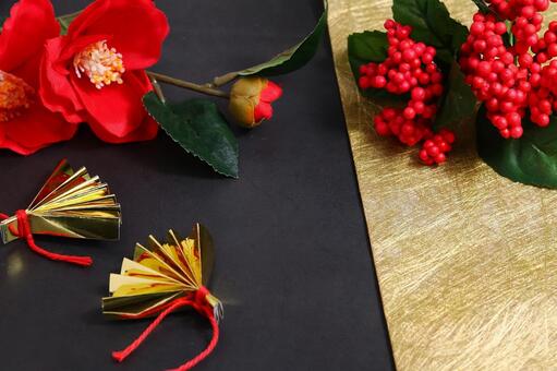 和風な年賀状素材 年賀状,お正月,年賀状素材の写真素材