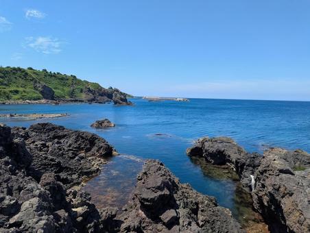 青い海 海,ビーチ,美しい景観の写真素材