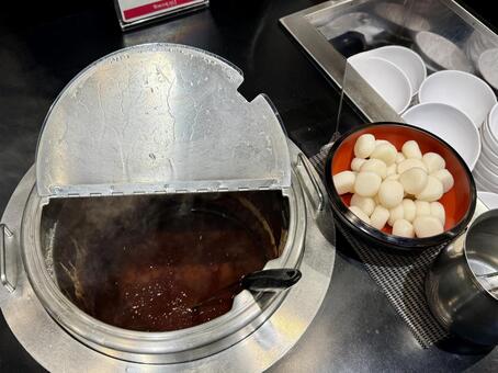 ぜんざい　スープジャーの中 餡子,ぜんざい,和菓子の写真素材