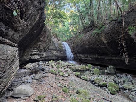 滑川渓谷、奥の滝 滝,渓谷,上流の写真素材