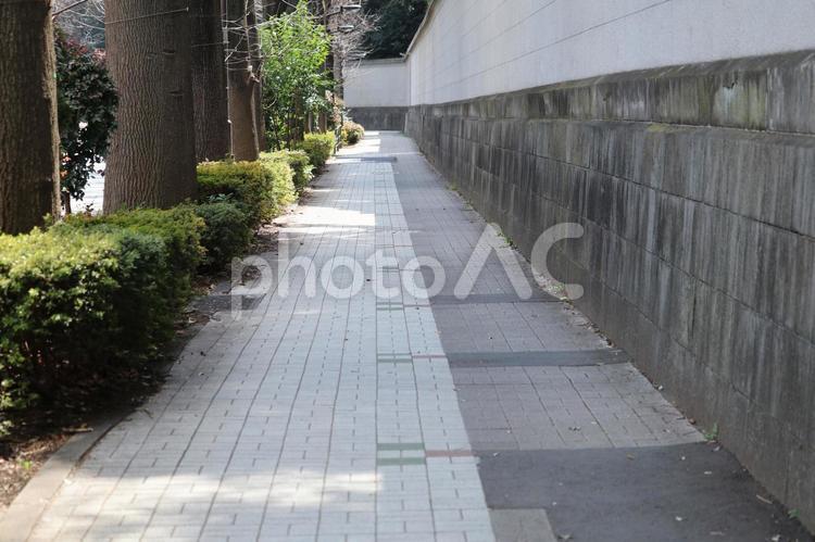 迎賓館の周囲を取り巻く外壁 迎賓館,外壁,歩道の写真素材