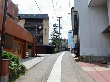 草津温泉 湯畑付近 温泉旅館街 草津温泉,湯畑付近,温泉街の写真素材