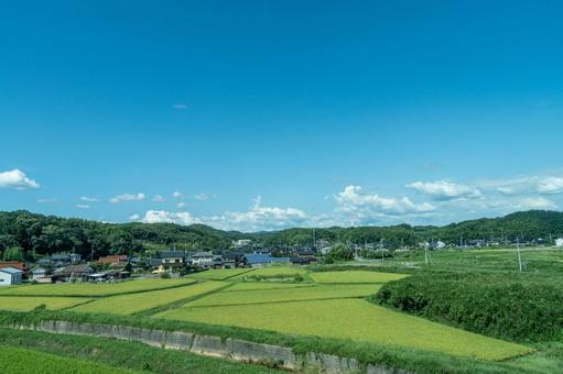 のどかな宇部市の風景 のどかな宇部市の風景 山口県,田舎,田んぼの写真素材