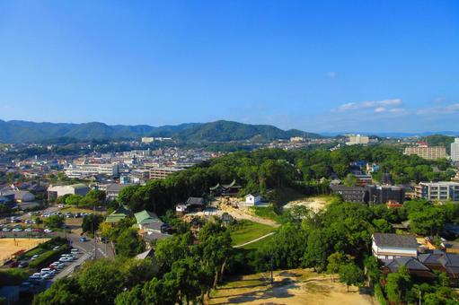 広島県-福山城-天守からの風景 広島県-福山城-天守からの風景 福山城,城,国指定史跡の写真素材
