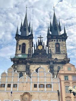 ティーン教会 ティーン教会,教会,プラハの写真素材