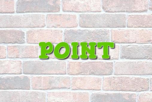 文字入り素材「POINT」レンガ風背景 文字入り素材「POINT」レンガ風背景の写真