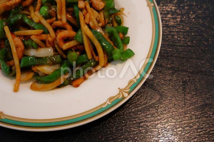 中華料理店のシャキシャキチンジャオロース チンジャオロース,シャキシャキ,豚肉の写真素材
