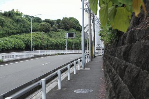横浜　野毛の切り通し 横浜,野毛の切り通し,横浜道の写真素材