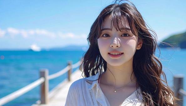 海に来ました 海に来ましたの写真