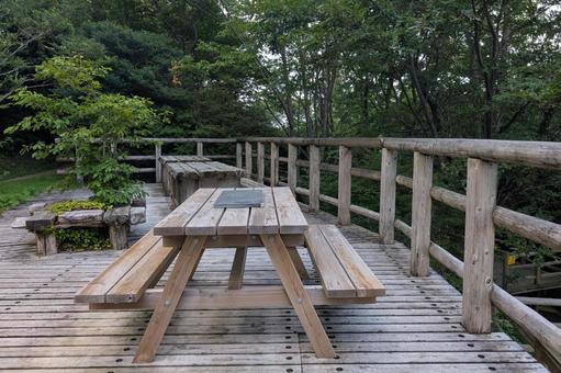 キャンプ場の食宅 キャンプ場の食宅 食卓,屋外,アウトドアの写真素材