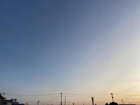 グラデーション グラデーション 淡い空,綺麗,風景の写真素材
