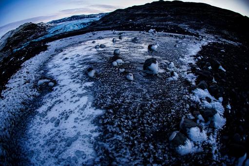 アイスランドの氷塊と湖 湖,氷,雪の写真素材