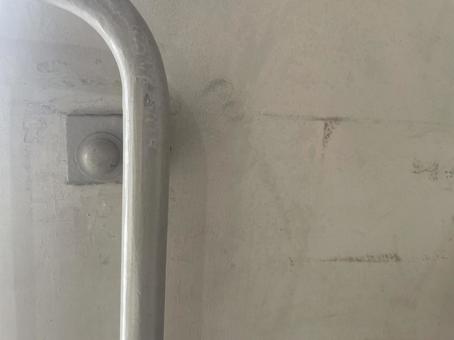 鉄の格子 鉄の格子 壁,塗装,吹付の写真素材