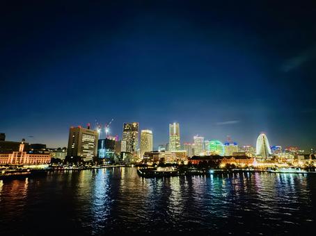 みなとみらい みなとみらい,横浜,夜景の写真素材