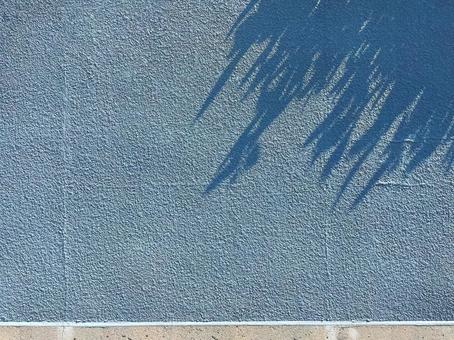 A blue-painted concrete wall with the shadows of plants reflected in it, JPG A blue-painted concrete wall with the shadows of plants reflected in it, JPG