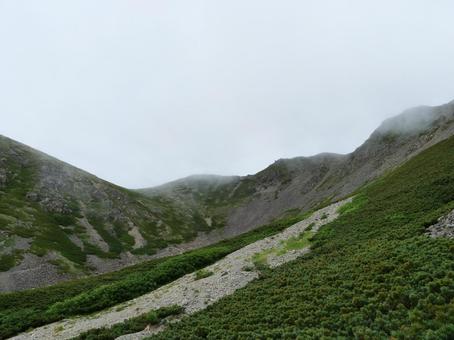 仙丈カール 仙丈カール カール,圏谷,仙丈小屋の写真素材