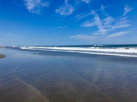 青空と海の写真