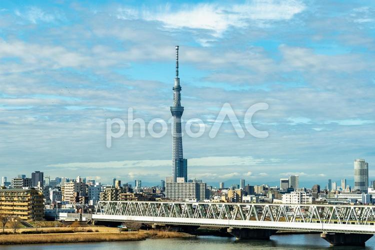 スカイツリーの見える風景 スカイツリー,東京,名所の写真素材