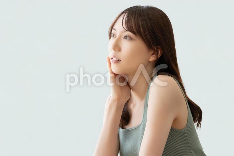 若い女性の美容イメージ 女性,美容,美肌の写真素材
