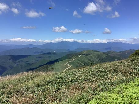 天空の林道 天空の林道 中津,高知県,林道の写真素材