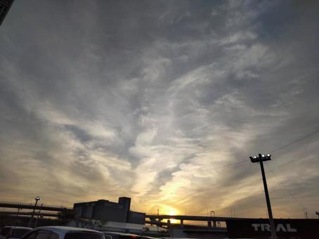 綺麗な夕日 綺麗な夕日の写真