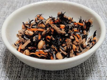 五目ひじきの炒め煮 ひじき,惣菜,おかずの写真素材