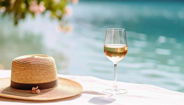 海で乾杯の写真