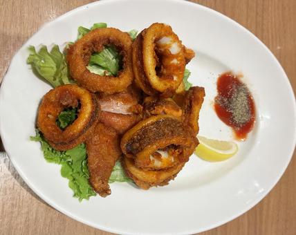 イカリング イカリング イカ,イカリング,フリッターの写真素材