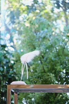 羽の付いた万年筆 時候の挨拶,春,季節の写真素材