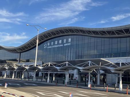 仙台空港 仙台空港 仙台国際空港,空港,飛行機の写真素材