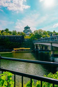 【大阪】大阪城の雰囲気 大阪城,お城,城の写真素材