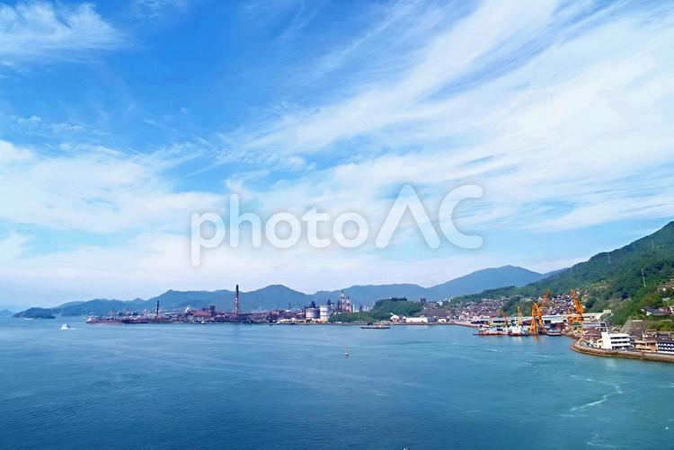 【風景写真】瀬戸内の風景（呉遠望） 自然,青空,空の写真素材