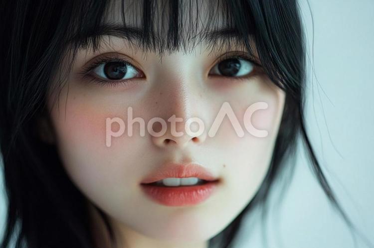 微笑みの可愛い黒髪日本女性 女性,モデル,美しいの写真素材
