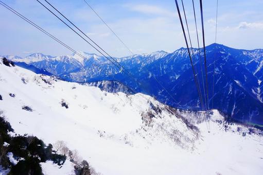 立山アルペンルートロープウェイからの景色 立山アルペンルートロープウェイからの景色 富山,立山連峰,立山ロープウェイの写真素材
