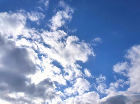 函館の青空 青空,晴天,雲の写真素材