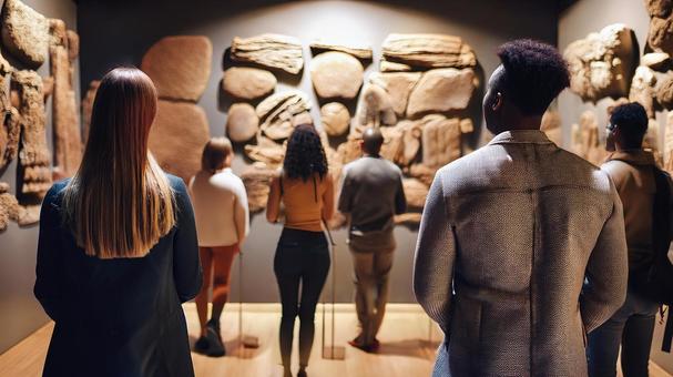 石器時代の展示の写真