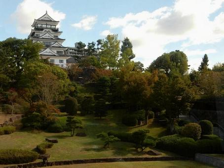 【風景写真】福山城が見える風景 福山城,天守閣,天守の写真素材