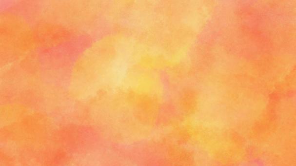 Orange and yellow watercolor brush marks, background materials, textures Orange and yellow watercolor brush marks, background materials, textures